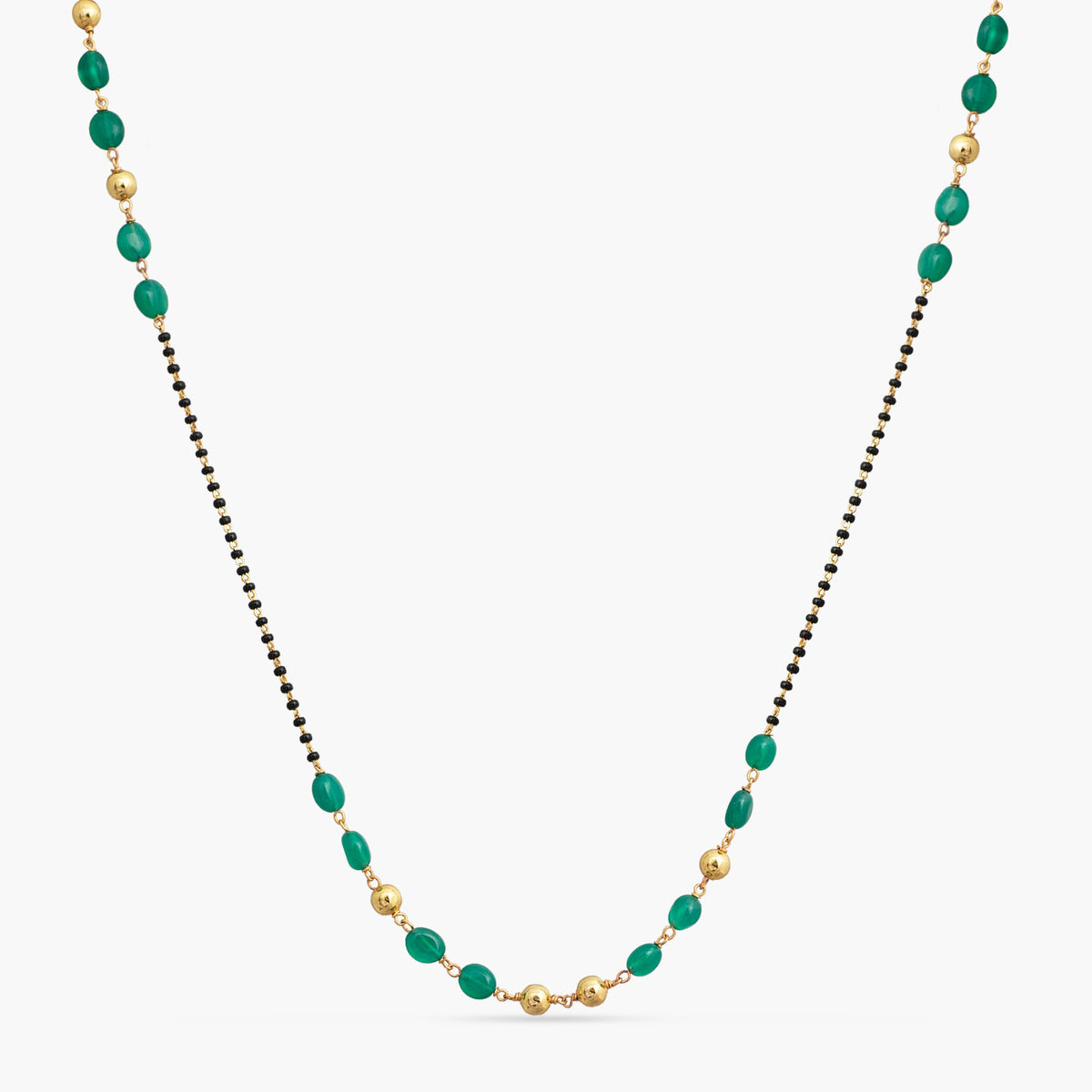 Nidhi Beaded Silver Mangalsutra