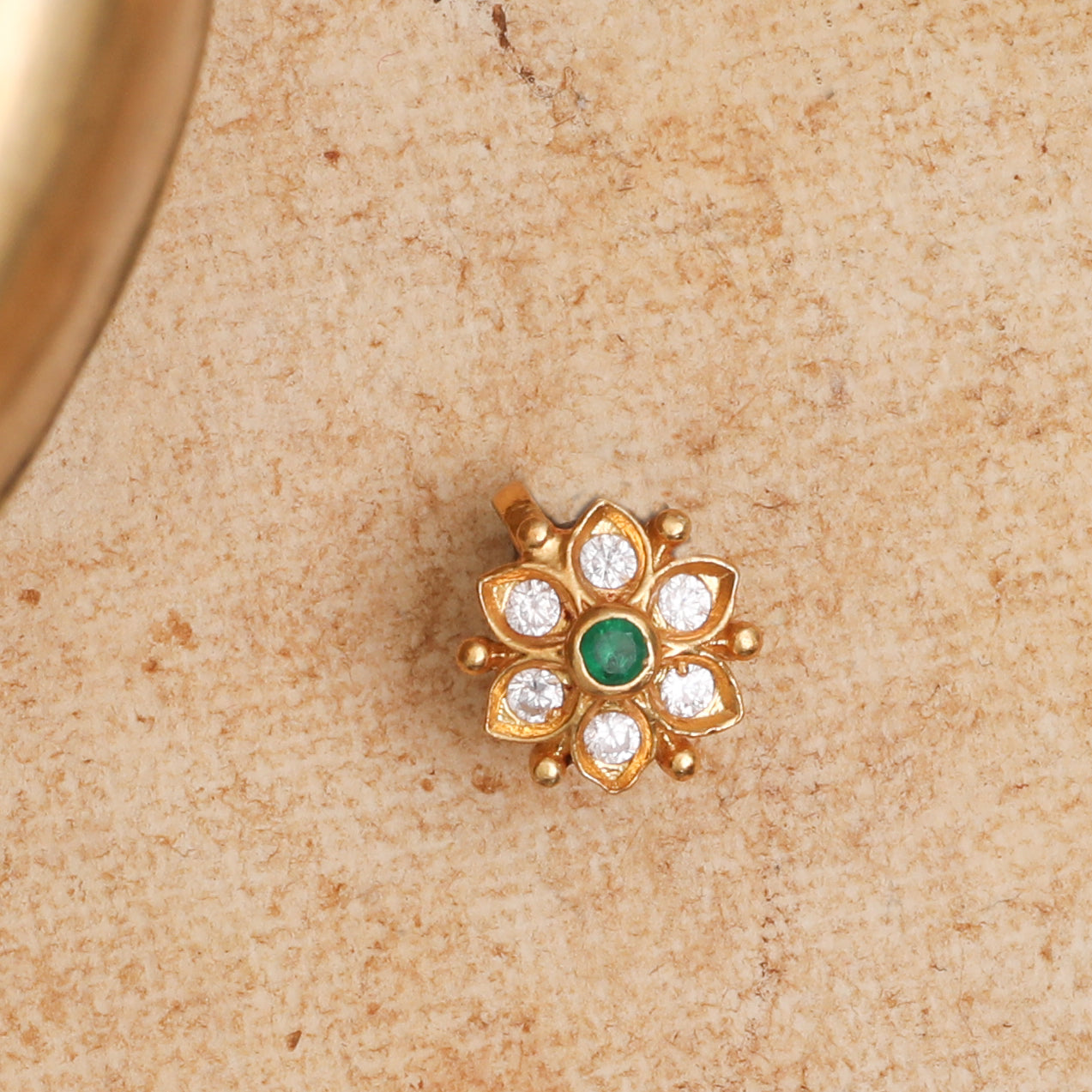 Vaidehi Jadau Silver Nose Pin