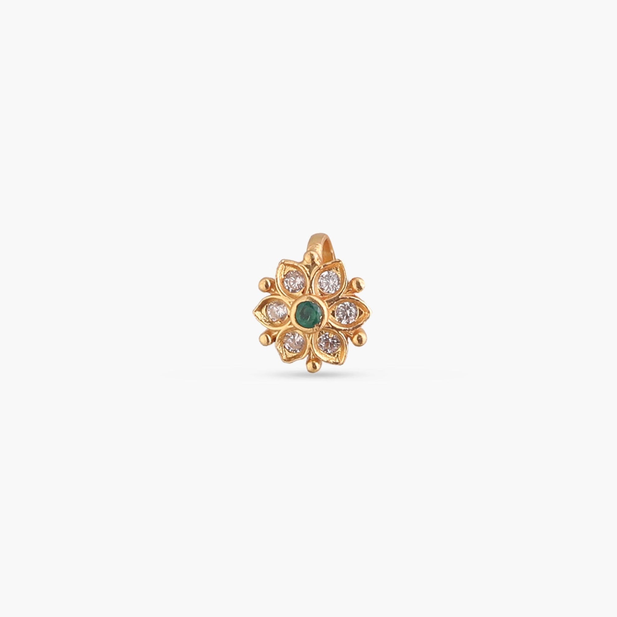 Vaidehi Jadau Silver Nose Pin