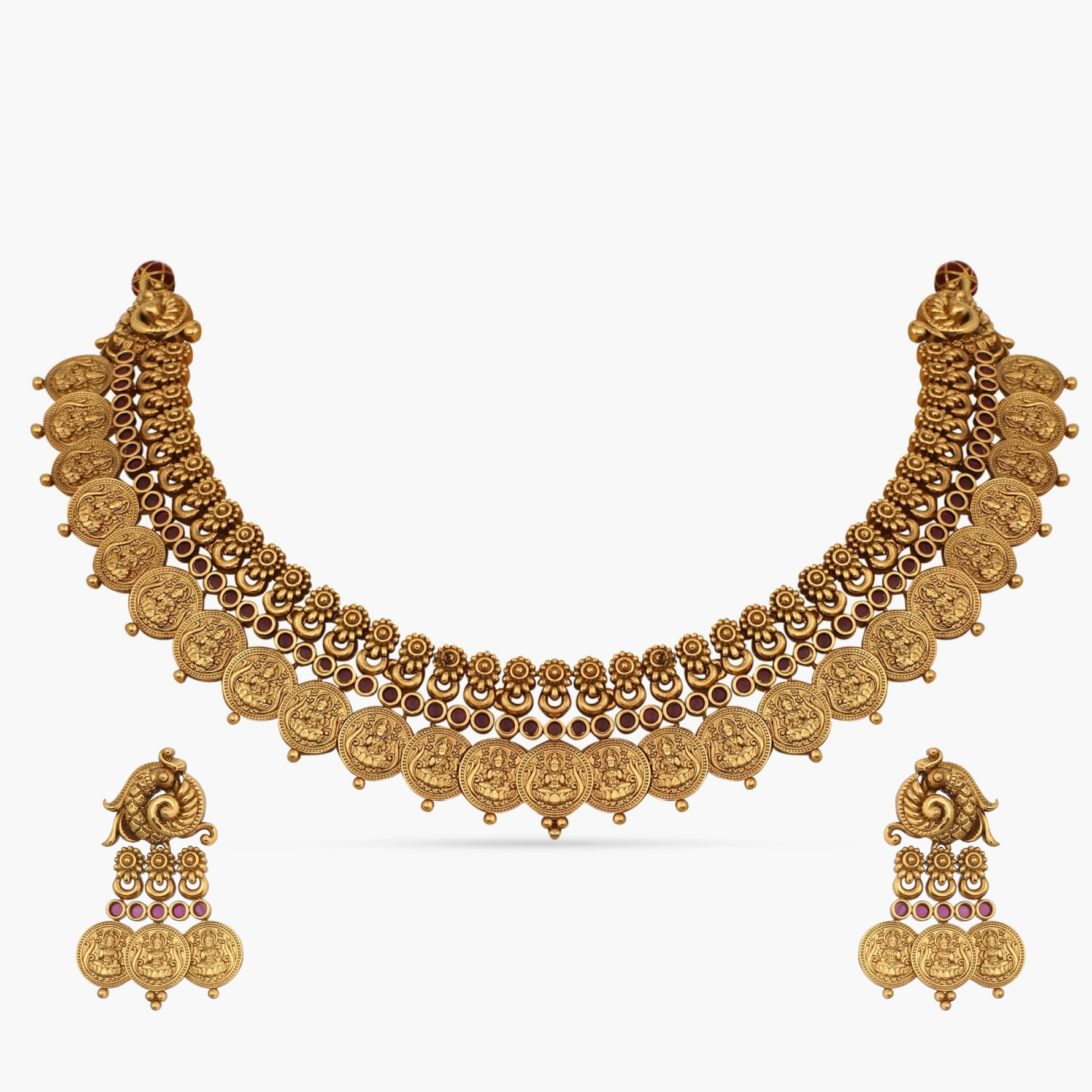 Necklaces Samridhi Antique Nakshi Silver Necklace