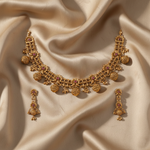 Necklaces Swara Floral Link Silver Necklace Set