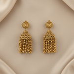 Swara Floral Frill Silver Jhumki Earrings