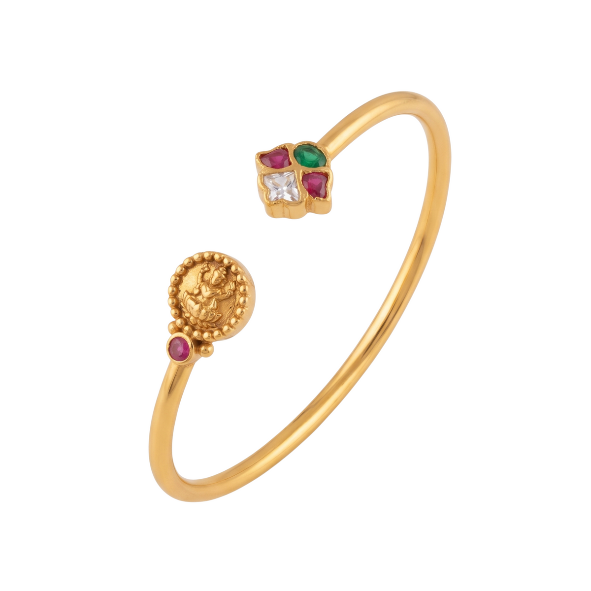 Kaveri Coin Multi-Stone Silver Bracelet