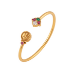 Kaveri Coin Multi-Stone Silver Bracelet
