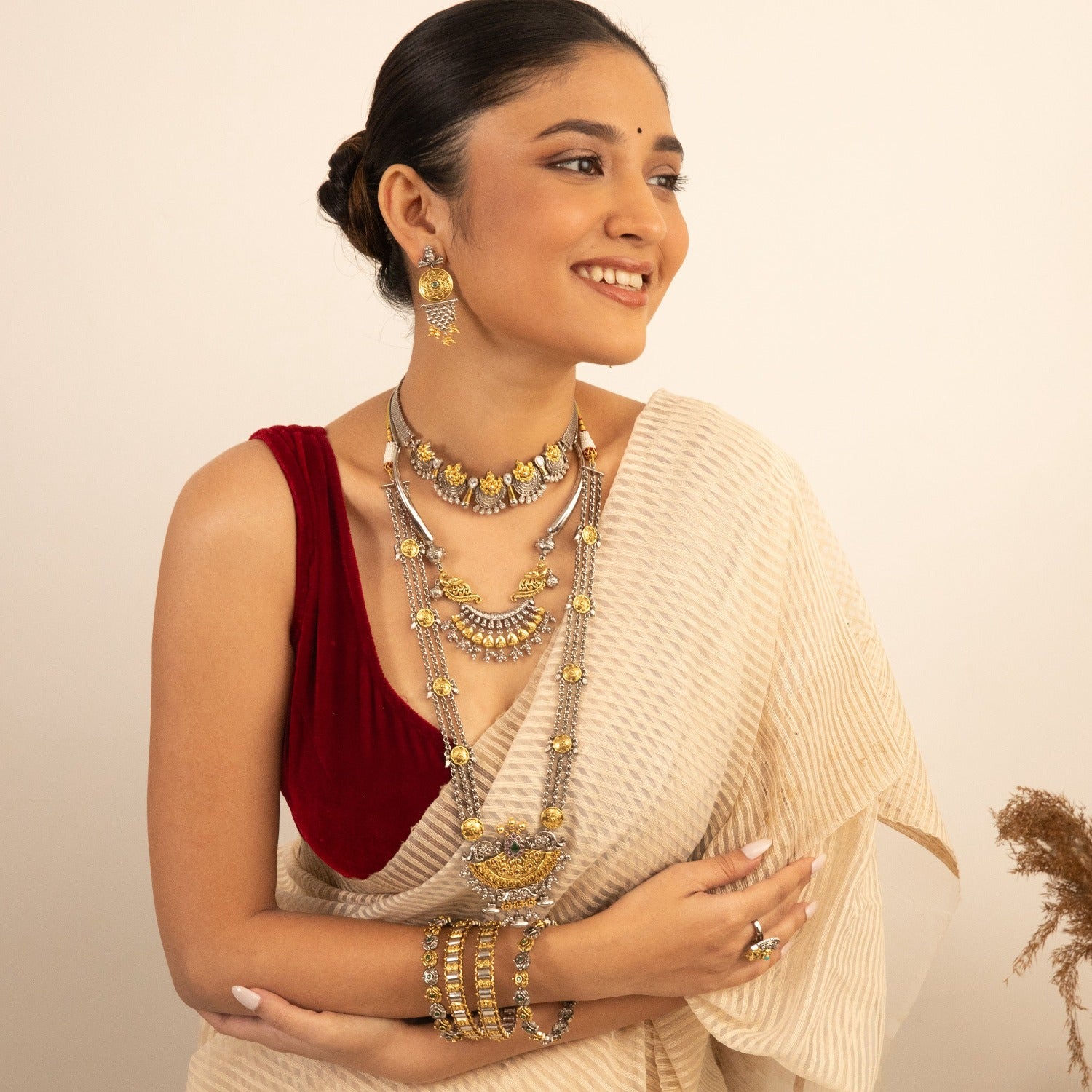 Necklaces Peacock Classic Oxidized Silver Choker