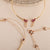 Anya Gold Plated Moissaanite and Pearl Chain Silver Earrings