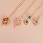 Pendants Floral Fiesta CZ Silver Pendant Set