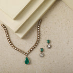 Necklaces Modern Moissanite Silver Necklace Set