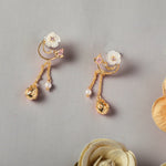 Earrings Blossom Veil Delicate Dangles Silver Drop Earrings