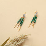 Earrings Malachite Striking Silver Drop Earrings