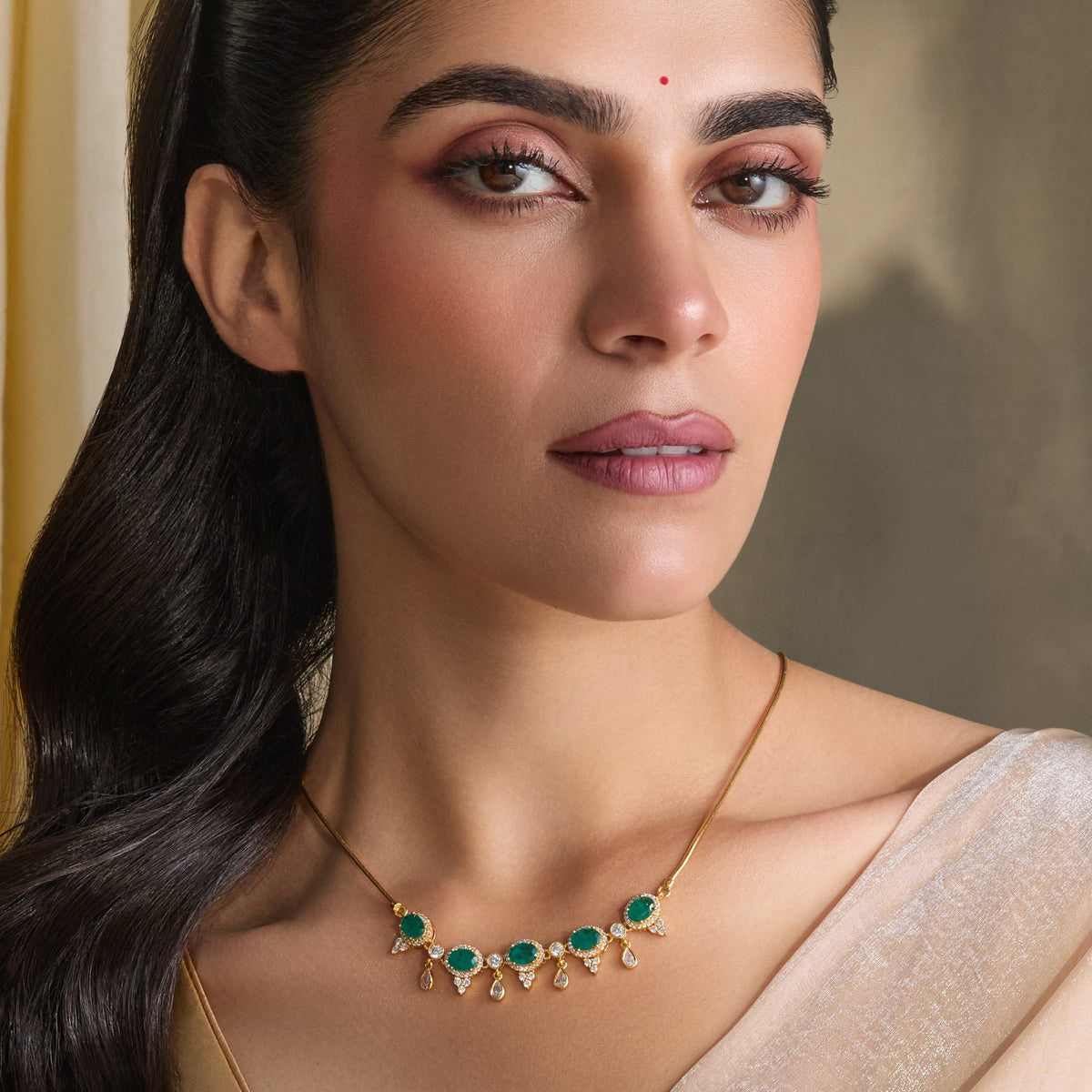 Zoya CZ Silver Pendant Necklace