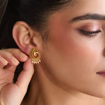 Earrings Mayil Antique Silver Stud Earrings