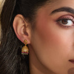 Earrings Lalitha Antique Silver Jhumka Earrings