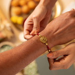 Floral Swirl Silver Rakhi