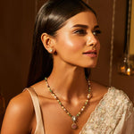 Necklaces Radiant reverie Beaded Silver Moissanite Necklace