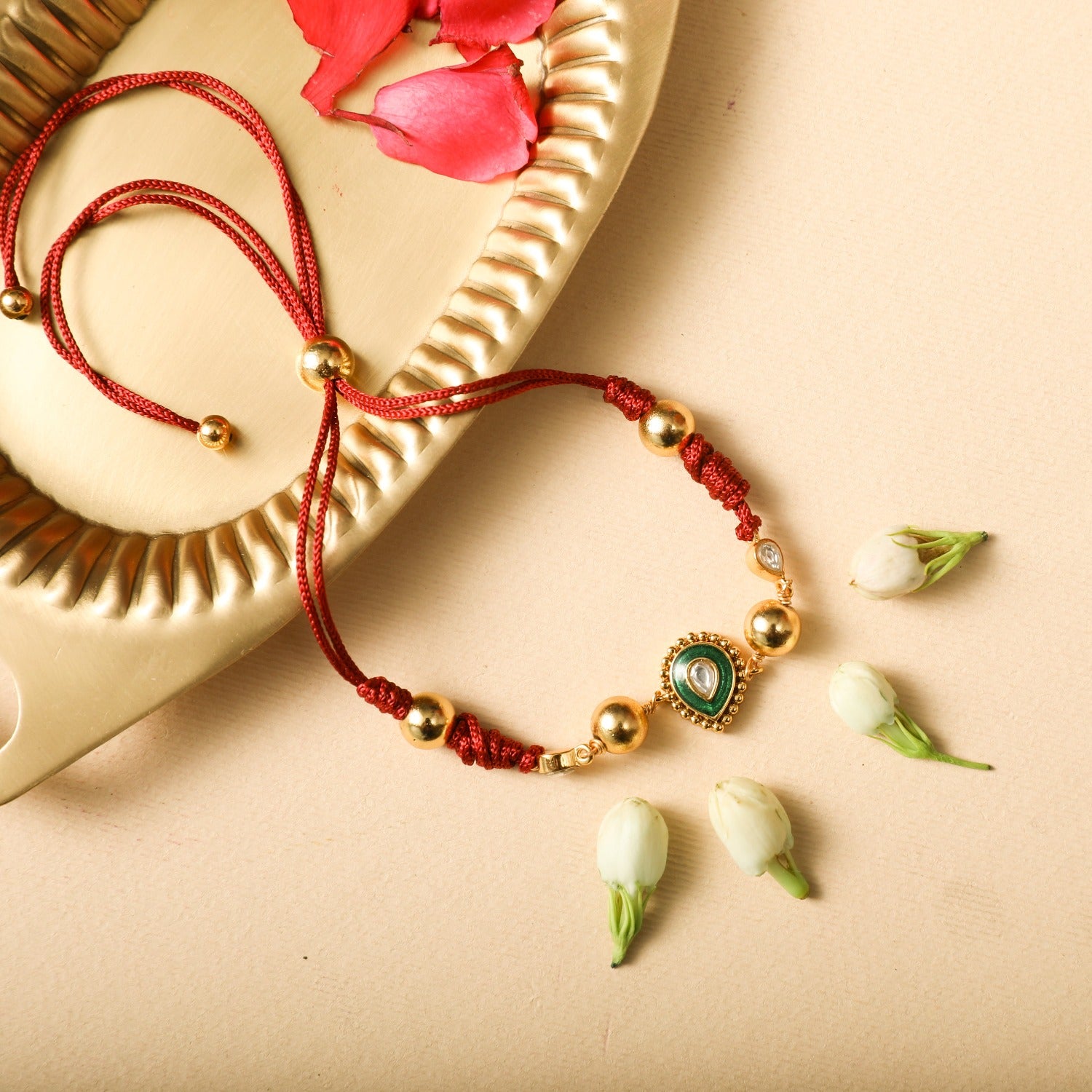 Anji Antique Silver Rakhi 