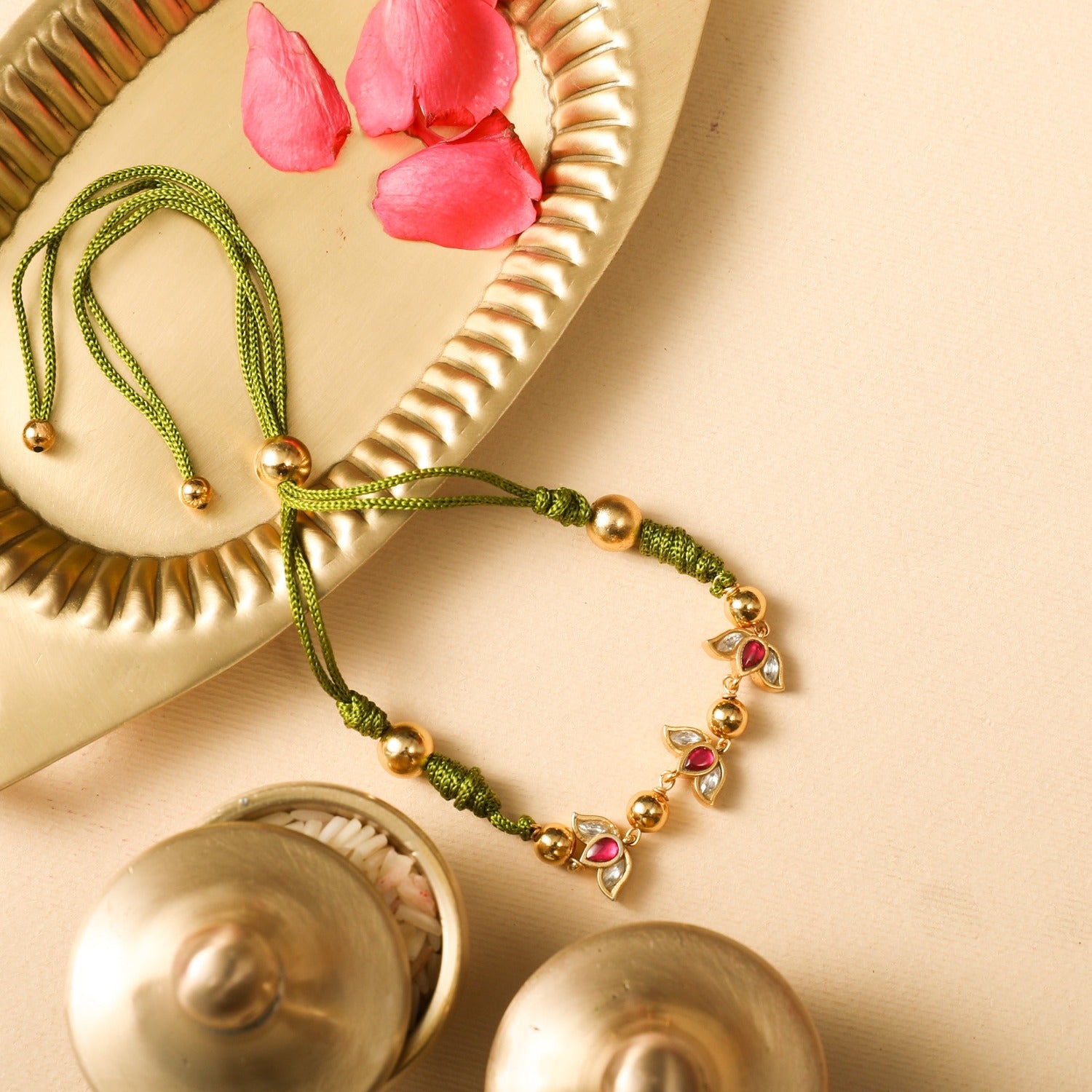 Nilja Antique Silver Rakhi 