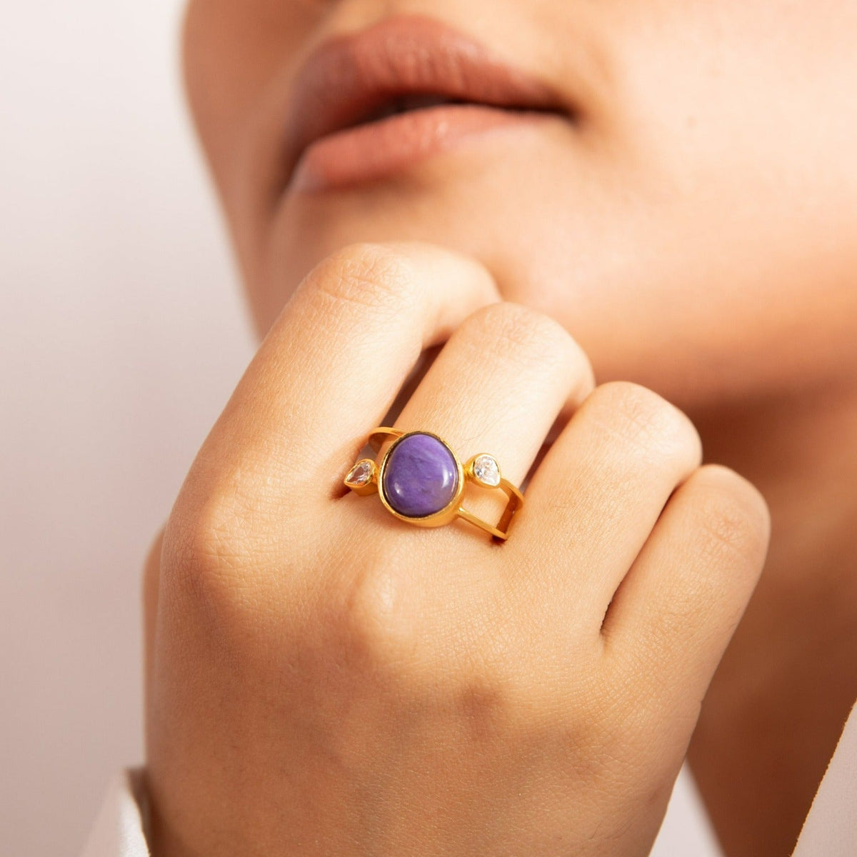 Finger Ring Moroccan Blue Classic Silver Ring