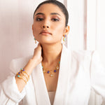 Necklaces Moroccan Blue Statement Silver Necklace