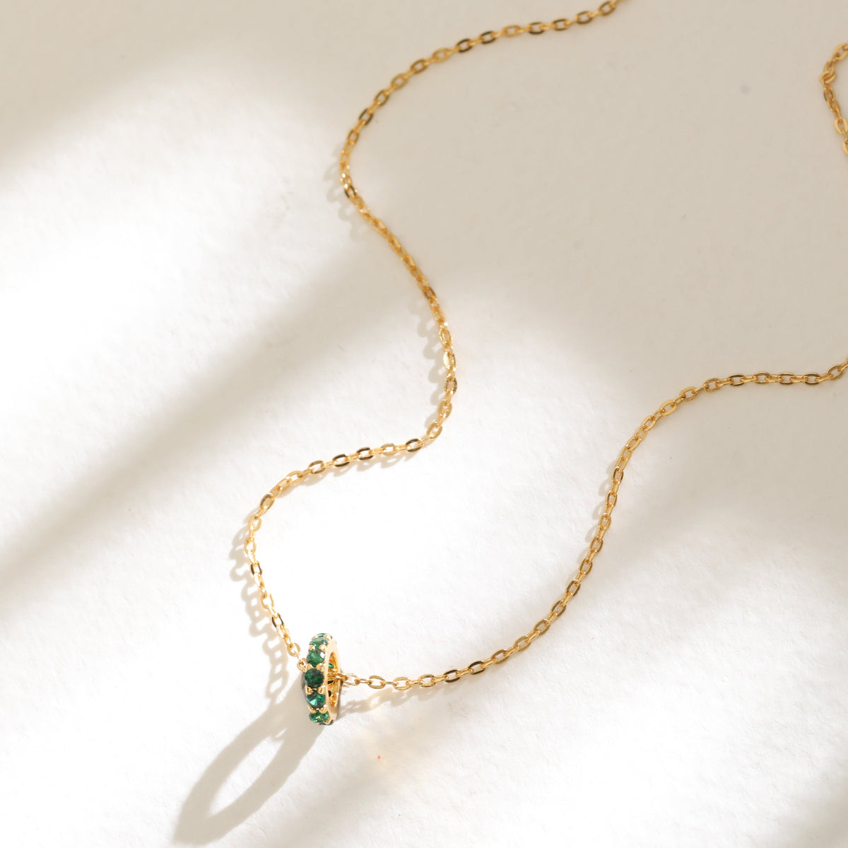 Circle of Love Green Silver Charm