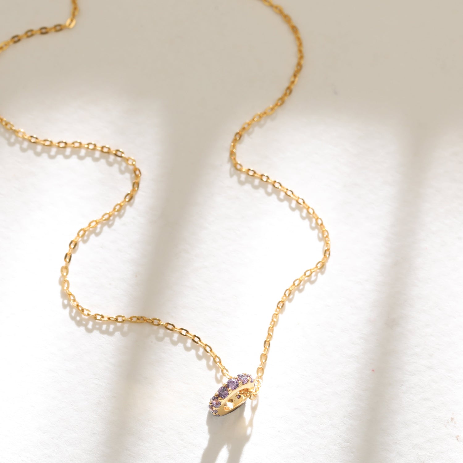 Circle of Love Amethyst Silver Charm