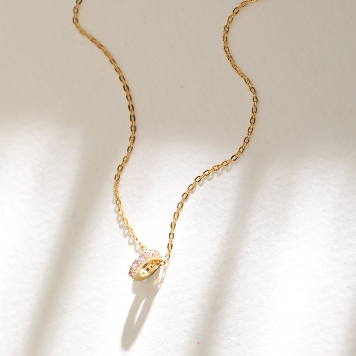 Pendants Circle of Love Pink Silver Charm