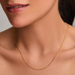 Necklace Lustre Silver Cable Chain