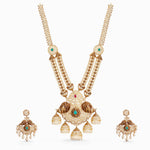Aishani Silver Temple Necklace Set