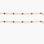 Taruni Jadau Silver Anklets