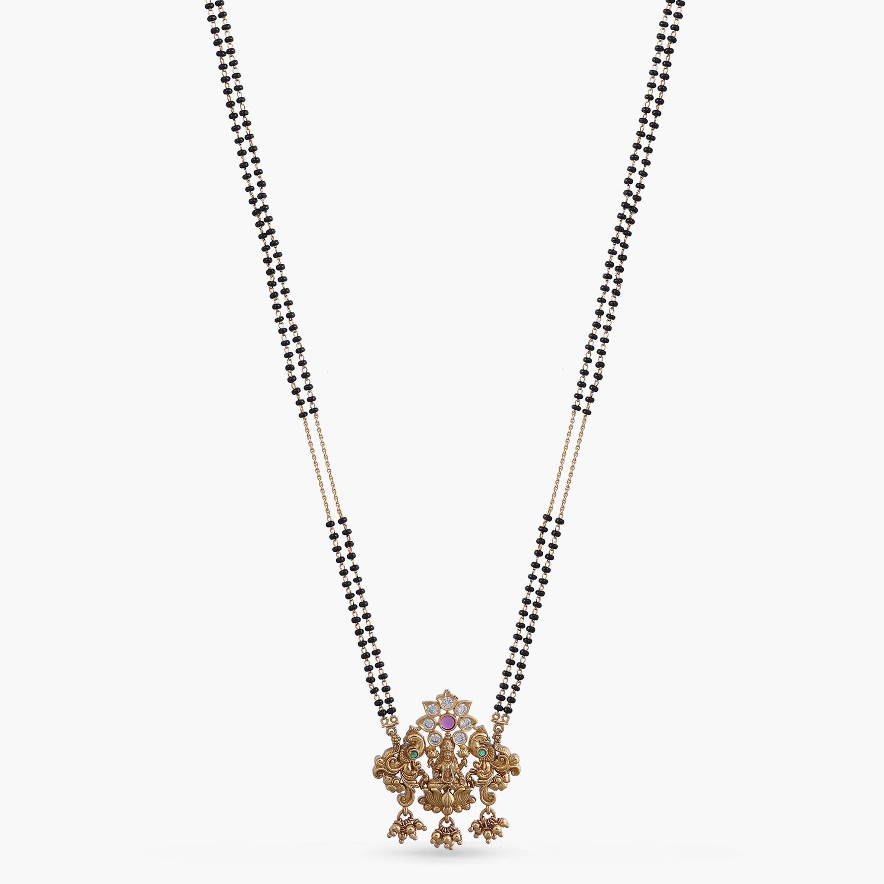 Necklace Lotus Blossom of Lakshmi Silver Mangalsutra