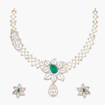 Necklaces Ellie CZ Silver Necklace Set