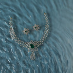 Necklaces Ellie CZ Silver Necklace Set