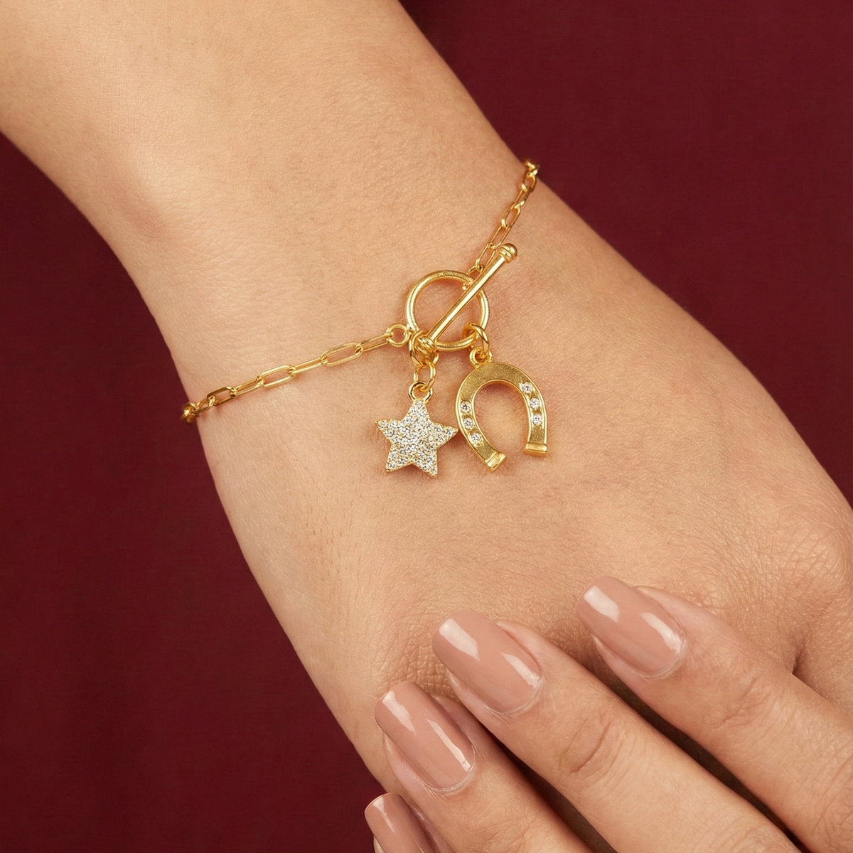 Pendant Lucky Horseshoe Silver Charm