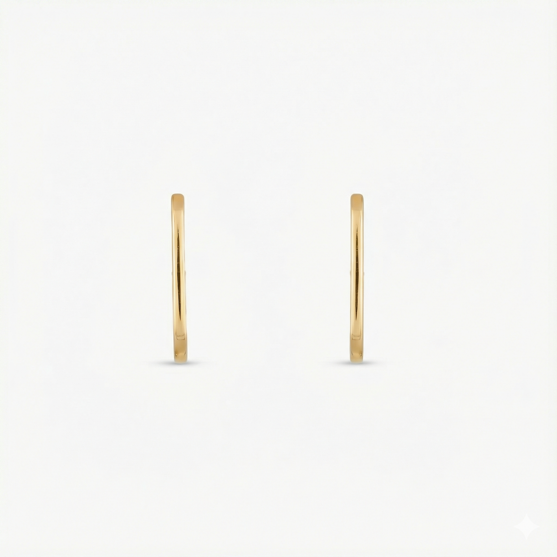 Earrings Circle of Love Gold Plated Silver Hoops