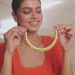 Dune Descent Silver Cuff Necklace