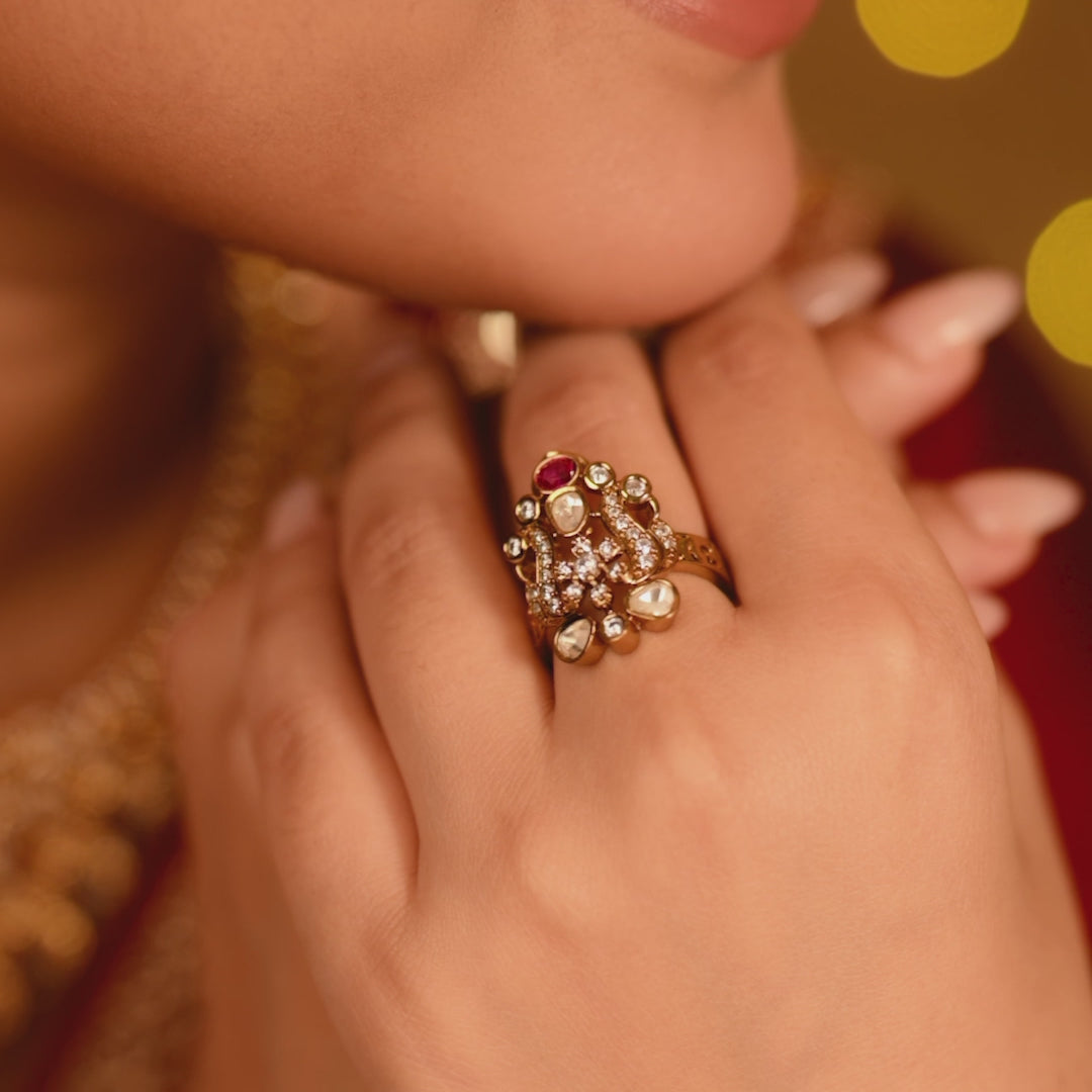 Lira Moissanite Silver Ring