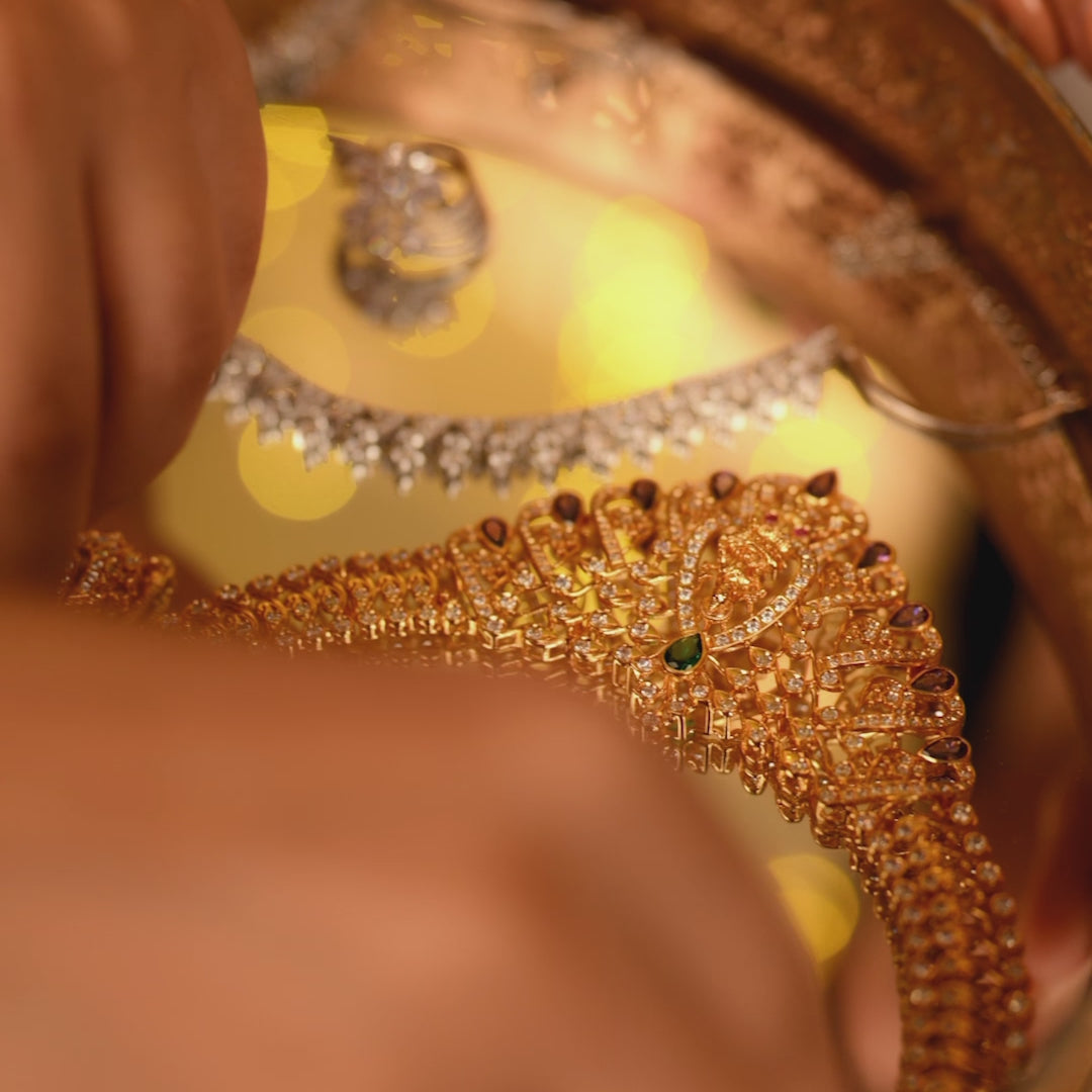 Samira Lakshmi CZ Silver Necklace