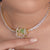 Begonia CZ Silver Necklace Set