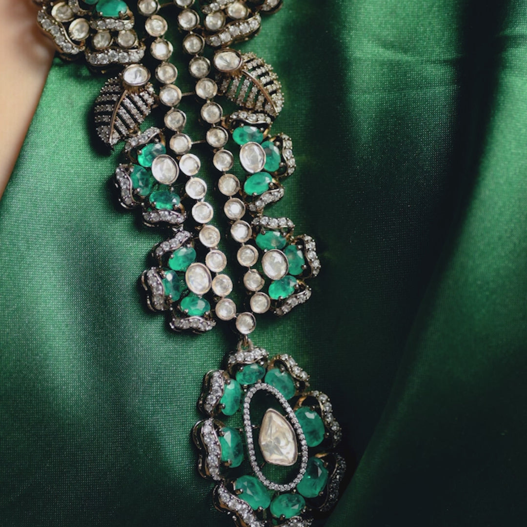 Exquisite Moissanite Silver Lariat Necklace