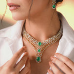 Navya CZ Silver Necklace Set