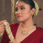 Nayira CZ Silver Necklace