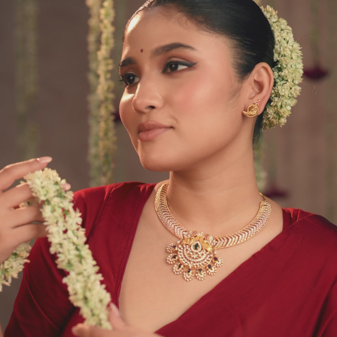 Nayira CZ Silver Necklace