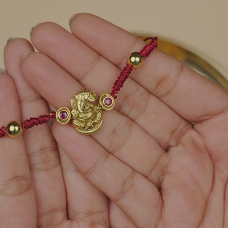 Gravik Antique Silver Rakhi