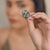 Vanda Floral CZ Silver Stud Earrings