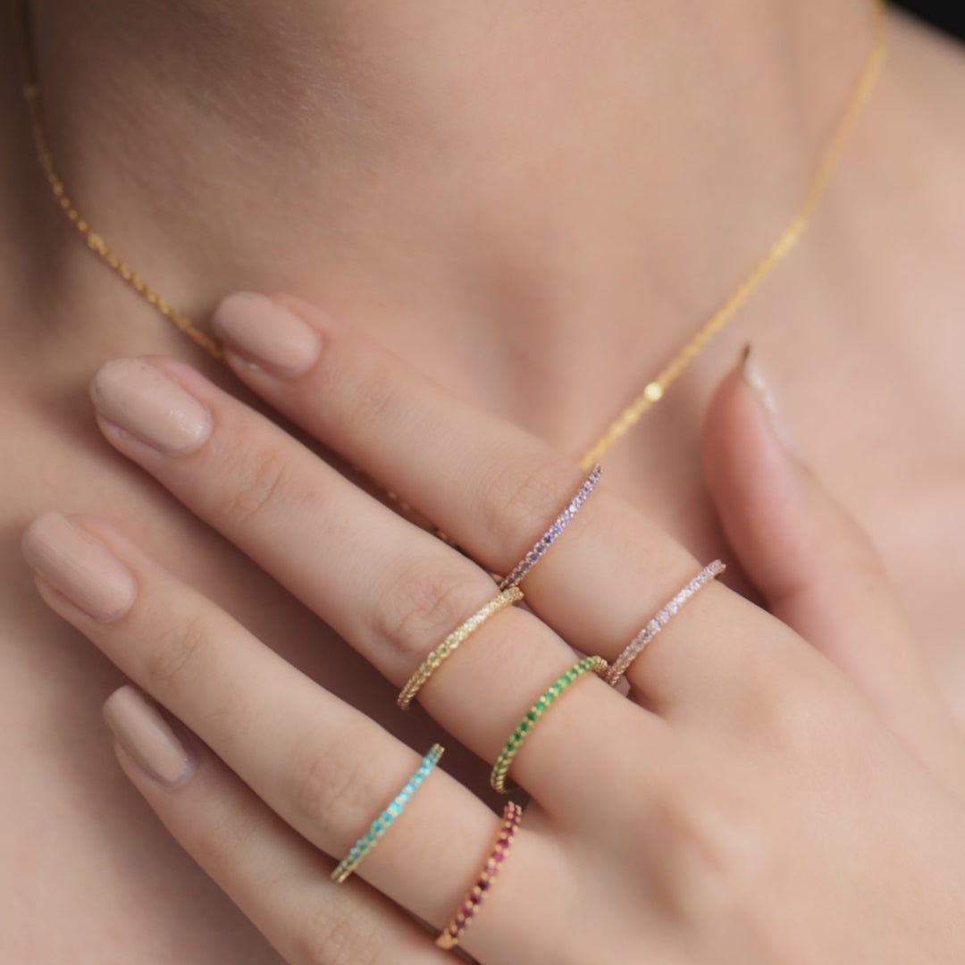 Circle of Love Yellow Silver Ring