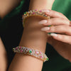 Saanvi CZ Silver Bangles