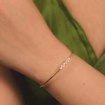 Ananya CZ Silver Cuff Bracelet