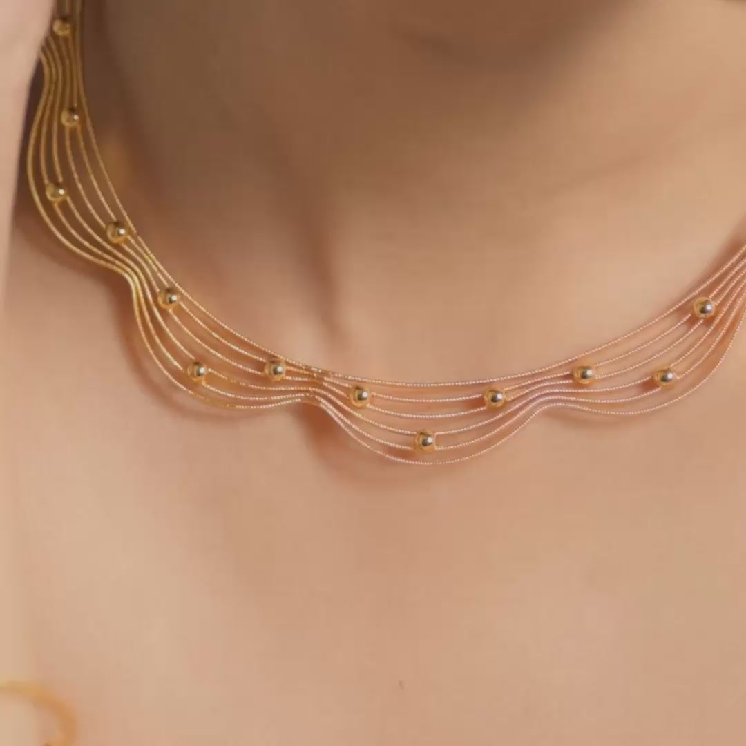 Tara Antique Silver Hasli Necklace
