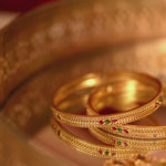 Ruchira Kempu Antique Silver Bangles