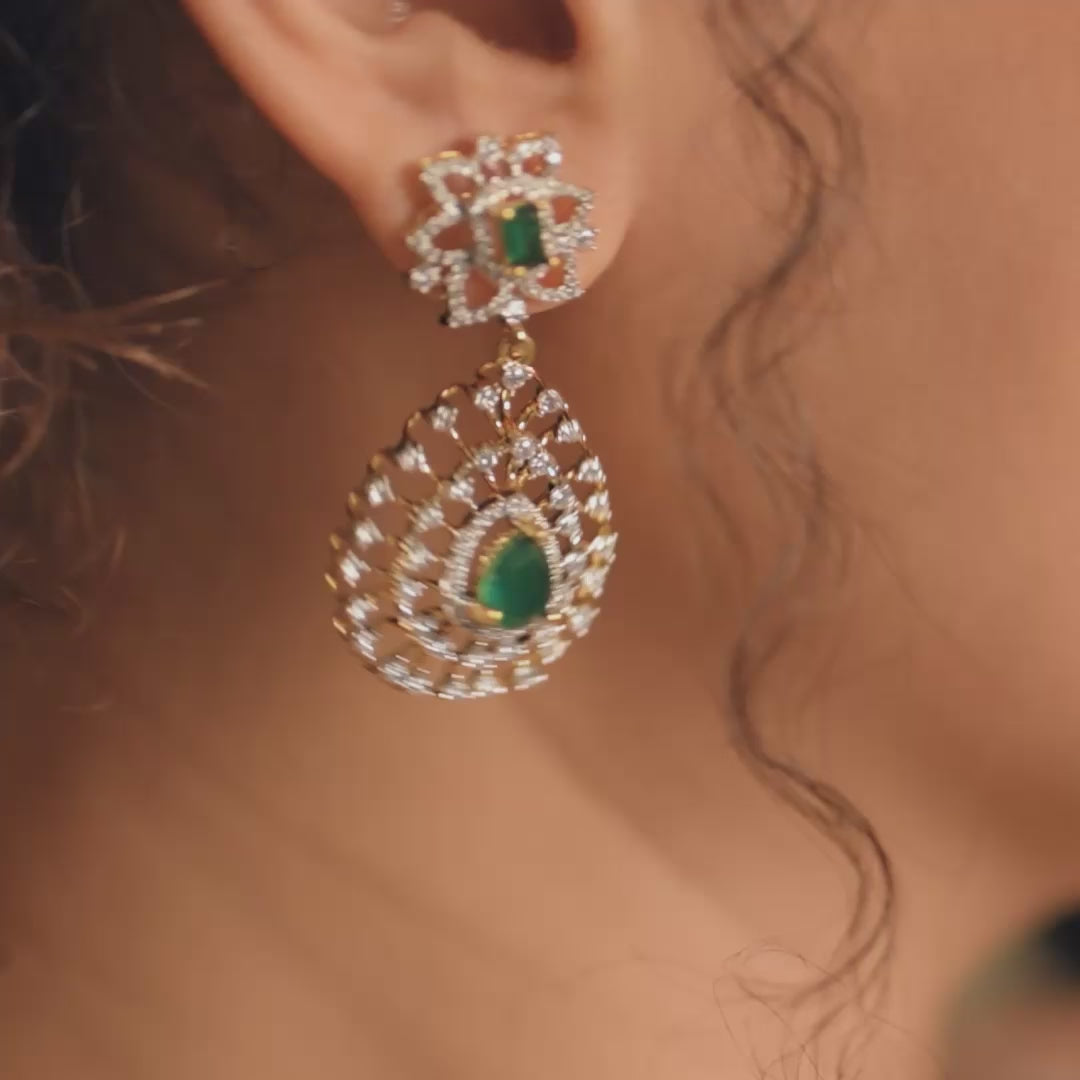 Avery CZ Silver Necklace Set